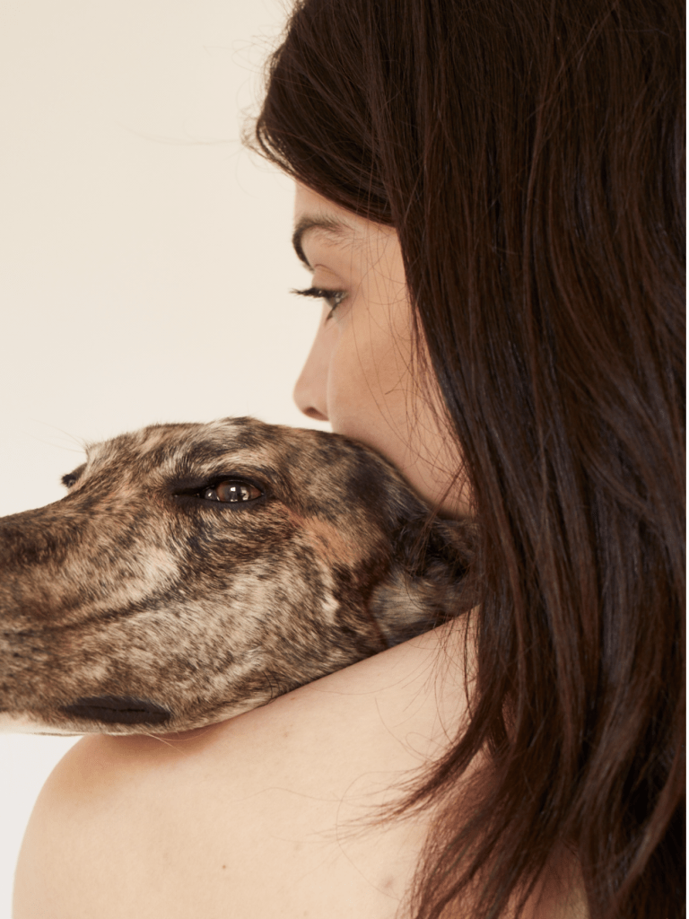 retrato profesional de perross y su dueños en estudio madrid españa